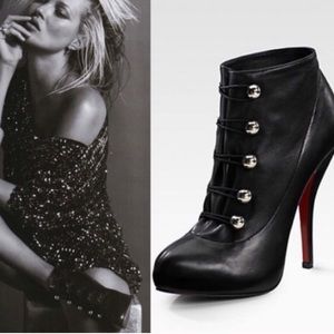 Christian Louboutin Black Nappa Fifre Boot 37.5!